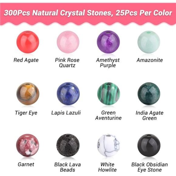 473Pcs Stone Jewelry Making Kit Crystal Stone Bracelet Making Kit - Picture 3 of 7